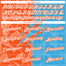 Charger l'image dans la galerie, Custom Graffiti Pattern White Sky Blue-Orange Scratch 3D Performance T-Shirt