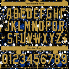 Load image into Gallery viewer, Custom Stitched Graffiti Pattern Old Gold-Black 3D Splash Grunge Art Sports Pullover Sweatshirt Hoodie