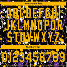 Load image into Gallery viewer, Custom Stitched Graffiti Pattern Gold-Black 3D Splash Grunge Art Sports Pullover Sweatshirt Hoodie