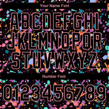 Load image into Gallery viewer, Custom Stitched Graffiti Pattern Black-Medium Pink 3D Splash Grunge Art Sports Pullover Sweatshirt Hoodie