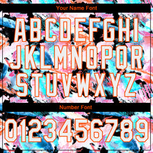 Load image into Gallery viewer, Custom Stitched Graffiti Pattern White Black-Orange 3D Watercolor Grunge Art Sports Pullover Sweatshirt Hoodie