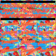 Load image into Gallery viewer, Custom Stitched Graffiti Pattern Hot Pink Black-Yellow 3D Watercolor Grunge Art Sports Pullover Sweatshirt Hoodie