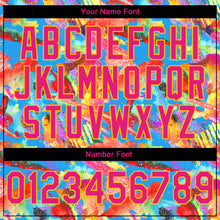 Load image into Gallery viewer, Custom Stitched Graffiti Pattern Hot Pink Black-Yellow 3D Watercolor Grunge Art Sports Pullover Sweatshirt Hoodie