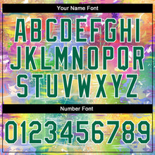 Load image into Gallery viewer, Custom Stitched Graffiti Pattern Kelly Green-White 3D Watercolor Grunge Art Sports Pullover Sweatshirt Hoodie