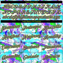 Load image into Gallery viewer, Custom Stitched Graffiti Pattern Purple-Neon Green 3D Watercolor Grunge Art Sports Pullover Sweatshirt Hoodie