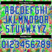 Load image into Gallery viewer, Custom Stitched Graffiti Pattern Thunder Blue-White 3D Watercolor Grunge Art Sports Pullover Sweatshirt Hoodie