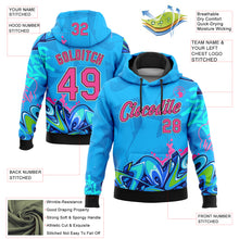 Load image into Gallery viewer, Custom Stitched Graffiti Pattern Pink Black-White 3D Hiphop Abstract Urban Street Art Sports Pullover Sweatshirt Hoodie