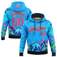 Load image into Gallery viewer, Custom Stitched Graffiti Pattern Pink Black-White 3D Hiphop Abstract Urban Street Art Sports Pullover Sweatshirt Hoodie
