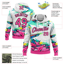 Load image into Gallery viewer, Custom Stitched Graffiti Pattern Pink-Black 3D Abstract Splashes Sports Pullover Sweatshirt Hoodie