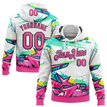 Load image into Gallery viewer, Custom Stitched Graffiti Pattern Pink-Black 3D Abstract Splashes Sports Pullover Sweatshirt Hoodie