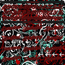 Load image into Gallery viewer, Custom Stitched Graffiti Pattern Black-Red 3D Abstract Grunge Art Sports Pullover Sweatshirt Hoodie