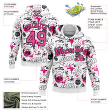 Load image into Gallery viewer, Custom Stitched Graffiti Pattern Pink-Black 3D Abstract Grunge Art Sports Pullover Sweatshirt Hoodie