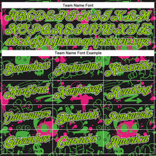 Load image into Gallery viewer, Custom Stitched Graffiti Pattern Neon Green Black-White 3D Abstract Grunge Art Sports Pullover Sweatshirt Hoodie