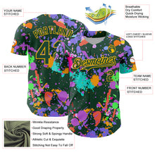 Charger l'image dans la galerie, Custom Graffiti Pattern Green-Gold Authentic Baseball Jersey