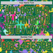 Загрузить изображение в средство просмотра галереи, Custom Graffiti Pattern Kelly Green-Gold Authentic Baseball Jersey