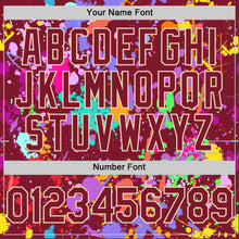 Laden Sie das Bild in den Galerie-Viewer, Custom Graffiti Pattern Crimson-Cream Authentic Baseball Jersey