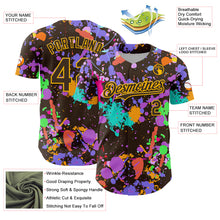 Charger l'image dans la galerie, Custom Graffiti Pattern Brown-Gold Authentic Baseball Jersey
