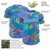 Charger l'image dans la galerie, Custom Graffiti Pattern Panther Blue-White Authentic Baseball Jersey