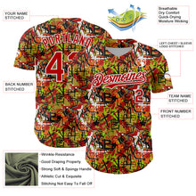 Laden Sie das Bild in den Galerie-Viewer, Custom Graffiti Pattern Red-White Splatter Authentic Baseball Jersey