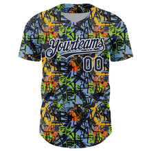 Charger l'image dans la galerie, Custom Graffiti Pattern Navy-White Splatter Authentic Baseball Jersey