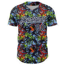 Charger l'image dans la galerie, Custom Graffiti Pattern Navy-White Splatter Authentic Baseball Jersey
