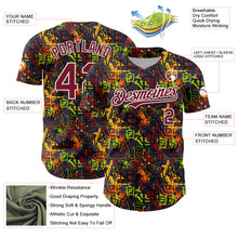 Charger l'image dans la galerie, Custom Graffiti Pattern Crimson-White Splatter Authentic Baseball Jersey