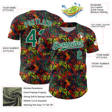 Laden Sie das Bild in den Galerie-Viewer, Custom Graffiti Pattern Kelly Green-White Splatter Authentic Baseball Jersey