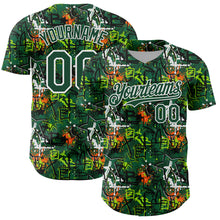 Charger l'image dans la galerie, Custom Graffiti Pattern Green-White Splatter Authentic Baseball Jersey