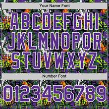 Charger l'image dans la galerie, Custom Graffiti Pattern Purple-White Splatter Authentic Baseball Jersey