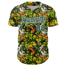 Charger l'image dans la galerie, Custom Graffiti Pattern Green-White Splatter Authentic Baseball Jersey