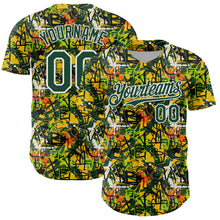 Charger l'image dans la galerie, Custom Graffiti Pattern Green-White Splatter Authentic Baseball Jersey