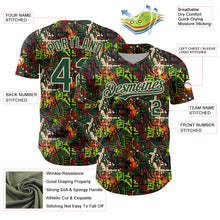 Charger l'image dans la galerie, Custom Graffiti Pattern Green-Cream Splatter Authentic Baseball Jersey