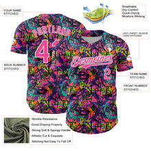 Load image into Gallery viewer, Custom Graffiti Pattern Pink-White Splatter Authentic Baseball Jersey