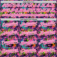 Load image into Gallery viewer, Custom Graffiti Pattern Pink-White Splatter Authentic Baseball Jersey
