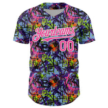 Загрузить изображение в средство просмотра галереи, Custom Graffiti Pattern Pink-White Splatter Authentic Baseball Jersey