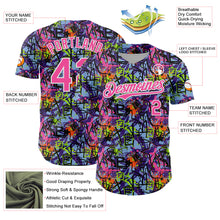 Загрузить изображение в средство просмотра галереи, Custom Graffiti Pattern Pink-White Splatter Authentic Baseball Jersey