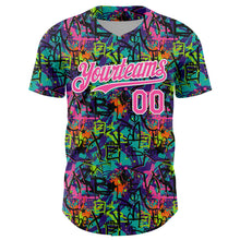 Charger l'image dans la galerie, Custom Graffiti Pattern Pink-White Splatter Authentic Baseball Jersey