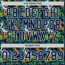 Charger l'image dans la galerie, Custom Graffiti Pattern Navy-White Splatter Authentic Baseball Jersey