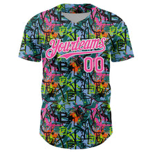 Charger l'image dans la galerie, Custom Graffiti Pattern Pink-White Splatter Authentic Baseball Jersey