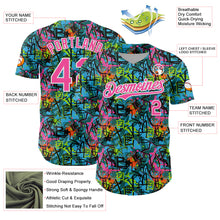 Load image into Gallery viewer, Custom Graffiti Pattern Pink-White Splatter Authentic Baseball Jersey