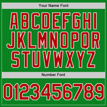 Load image into Gallery viewer, Custom Grass Green Red-White Authentic Baseball Jersey