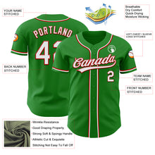Laden Sie das Bild in den Galerie-Viewer, Custom Grass Green White-Red Authentic Baseball Jersey
