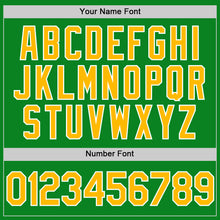 Load image into Gallery viewer, Custom Grass Green Gold-White Authentic Baseball Jersey
