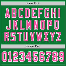 Charger l'image dans la galerie, Custom Grass Green Pink-White Mesh Authentic Throwback Football Jersey