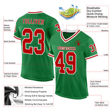 Charger l'image dans la galerie, Custom Grass Green Red-White Mesh Authentic Throwback Football Jersey