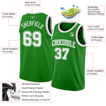 Загрузить изображение в средство просмотра галереи, Custom Grass Green White Authentic Basketball Jersey