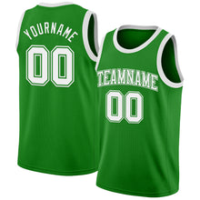 Загрузить изображение в средство просмотра галереи, Custom Grass Green White Authentic Basketball Jersey