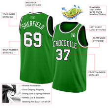 Загрузить изображение в средство просмотра галереи, Custom Grass Green White-Black Authentic Basketball Jersey