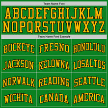 Загрузить изображение в средство просмотра галереи, Custom Grass Green Black-Gold Authentic Basketball Jersey