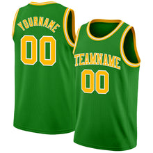 Загрузить изображение в средство просмотра галереи, Custom Grass Green Gold-White Authentic Basketball Jersey